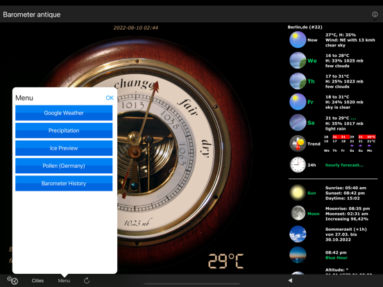 Barometer antique iPad app afbeelding 6