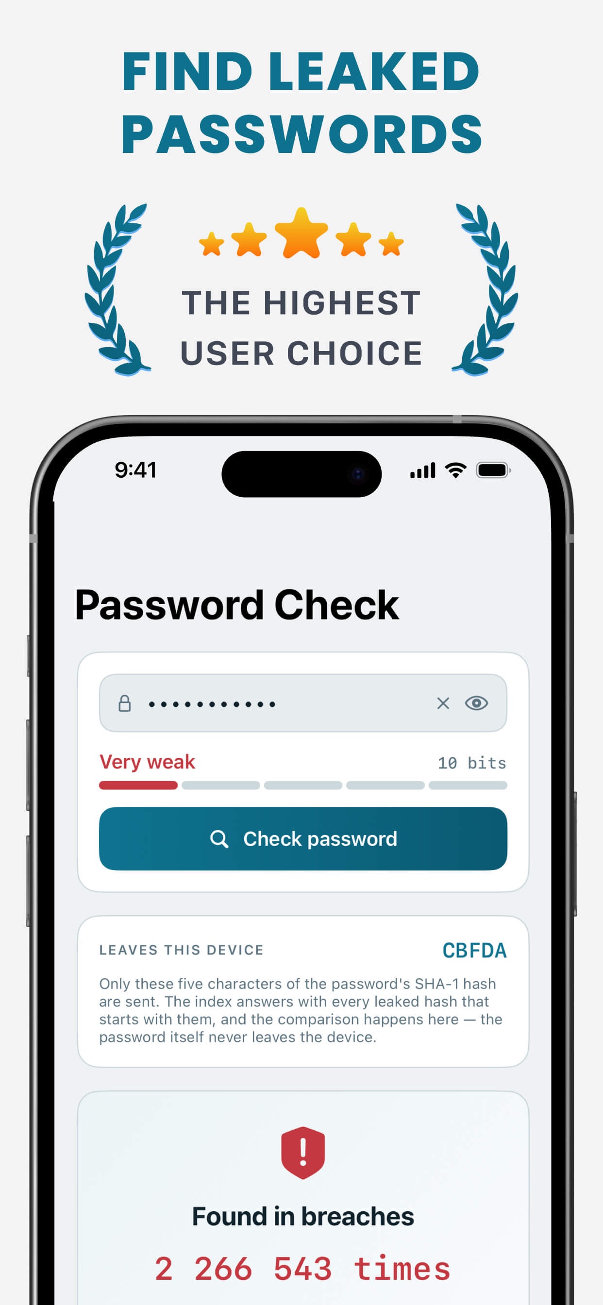 Screenshot 1 of Breachly – Password Check