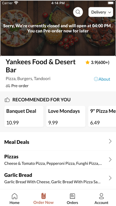 Yankees Food And Desert Bar Screenshot