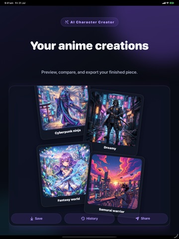 Photo to Anime AI iPad screenshot