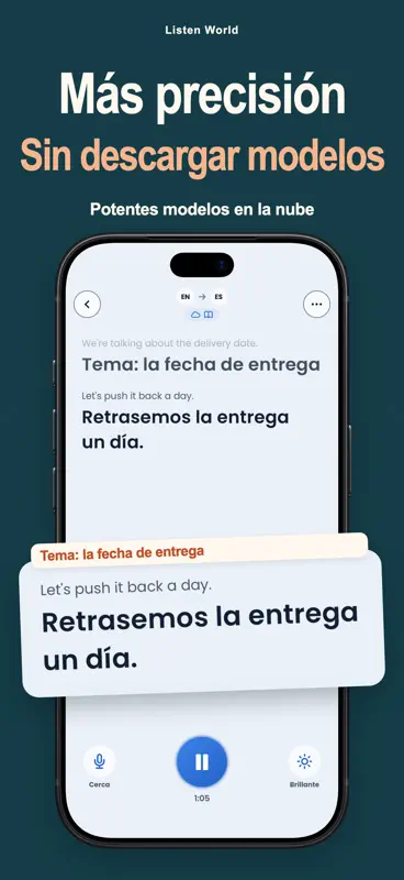 Listen World: Traductor de Voz screenshot 9 of 10
