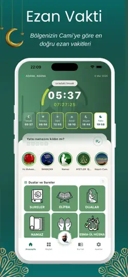 Dualar Ve Sureler : Ezan Vakti iPhone Ekran Görüntüsü 1