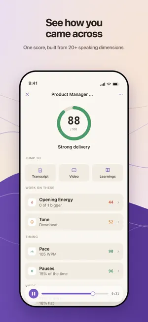 Presence Public Speaking Coach screenshot 2