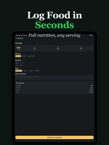 Counted: Calorie & Macro Track iPad screenshot