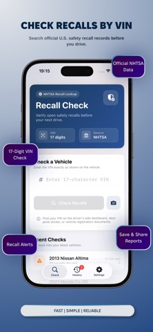 VIN Recall Check: Car Safety screenshot