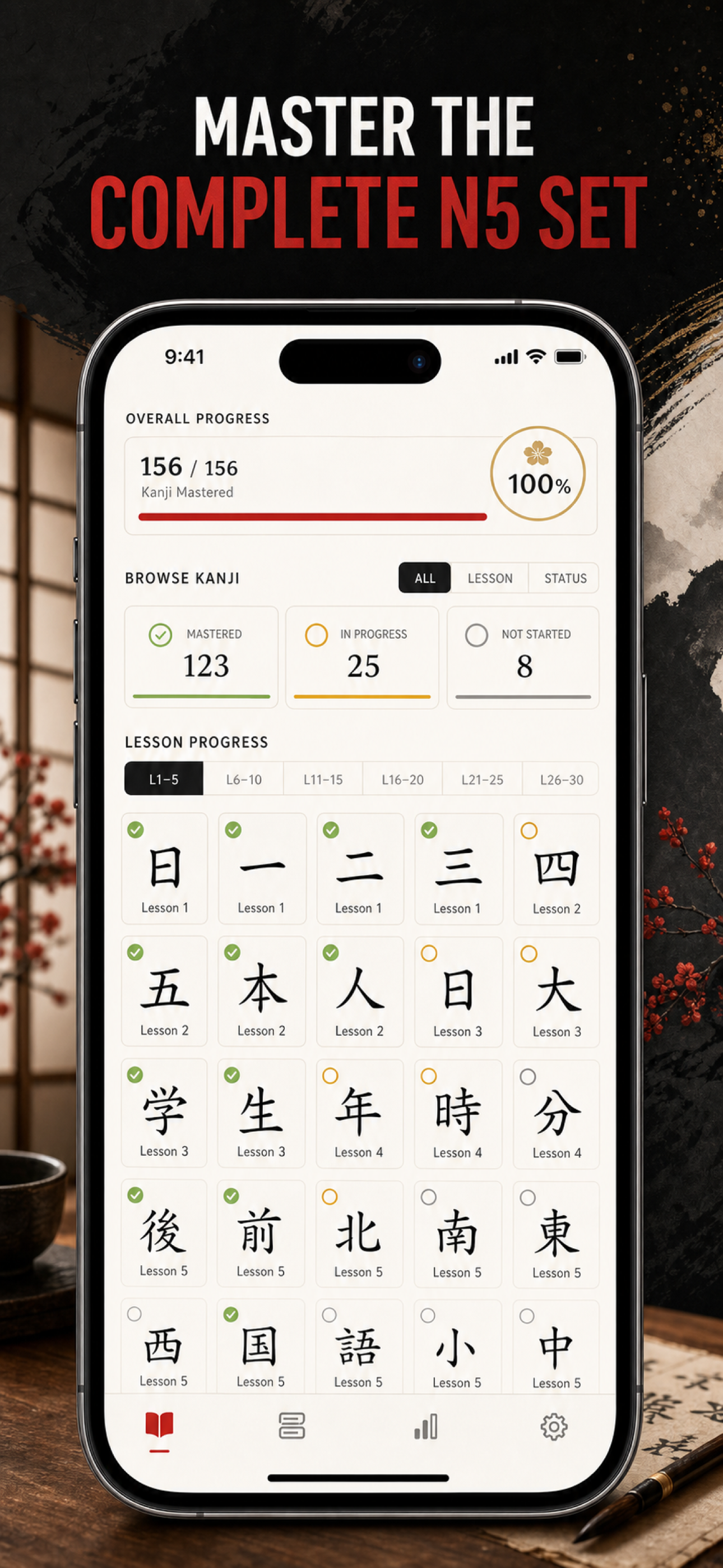 Kanji N5: JLPT Flashcards screenshot 7