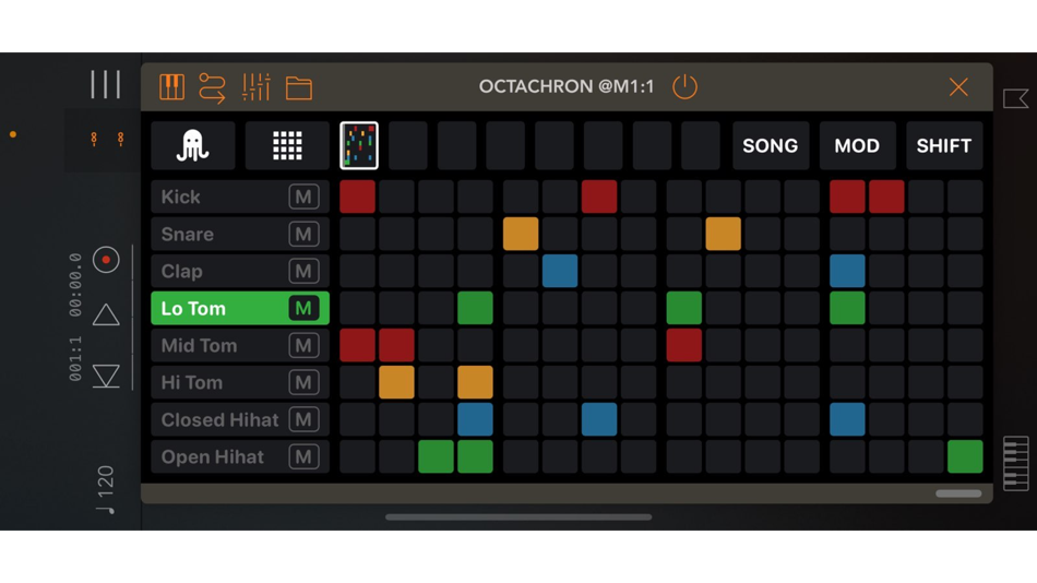 #2. OCTACHRON MIDI Drum Sequencer (iOS) 由: Markus Teufel