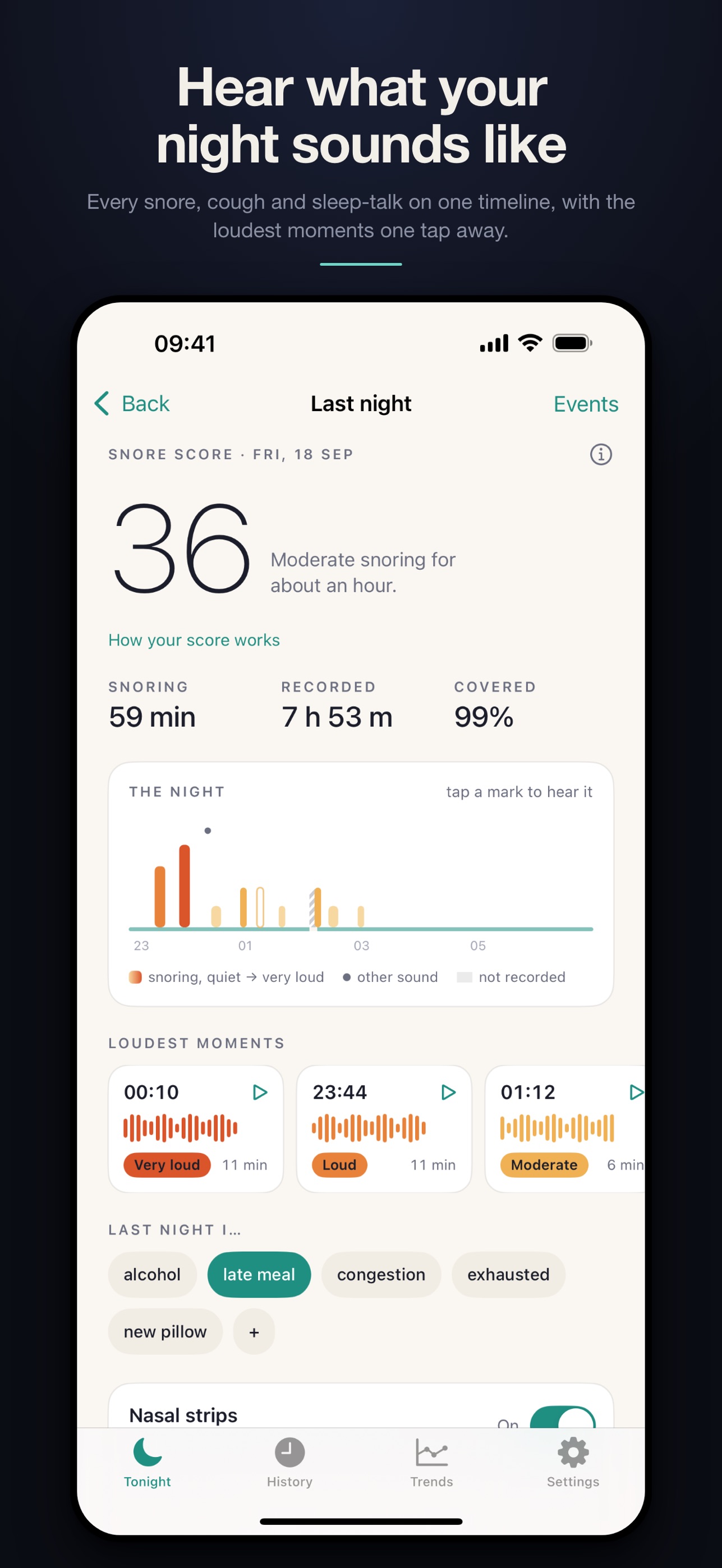 Screenshot 1 of SnoreScope: Snore Recorder
