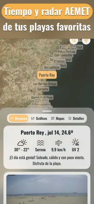 Playas AEMET UV Derma : Olamar iPhone screenshot 1