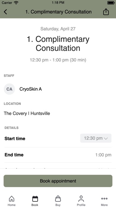 The Covery Wellness Spa Screenshot