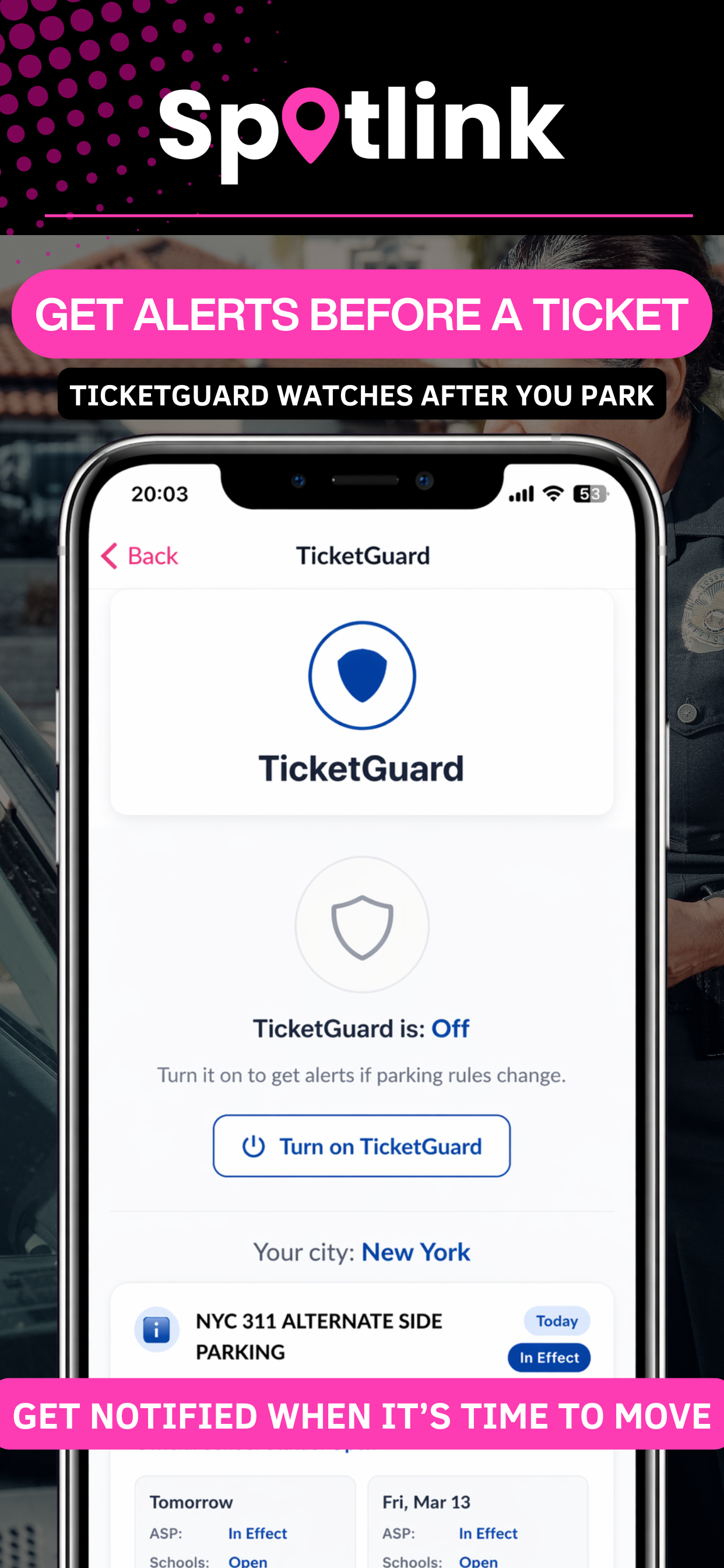 Spotlink: NYC Parking, Alerts screenshot 4