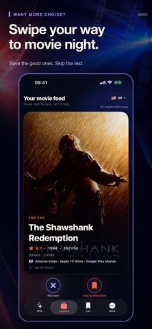 OneFilm – Movie Night Picker iPhone screenshot