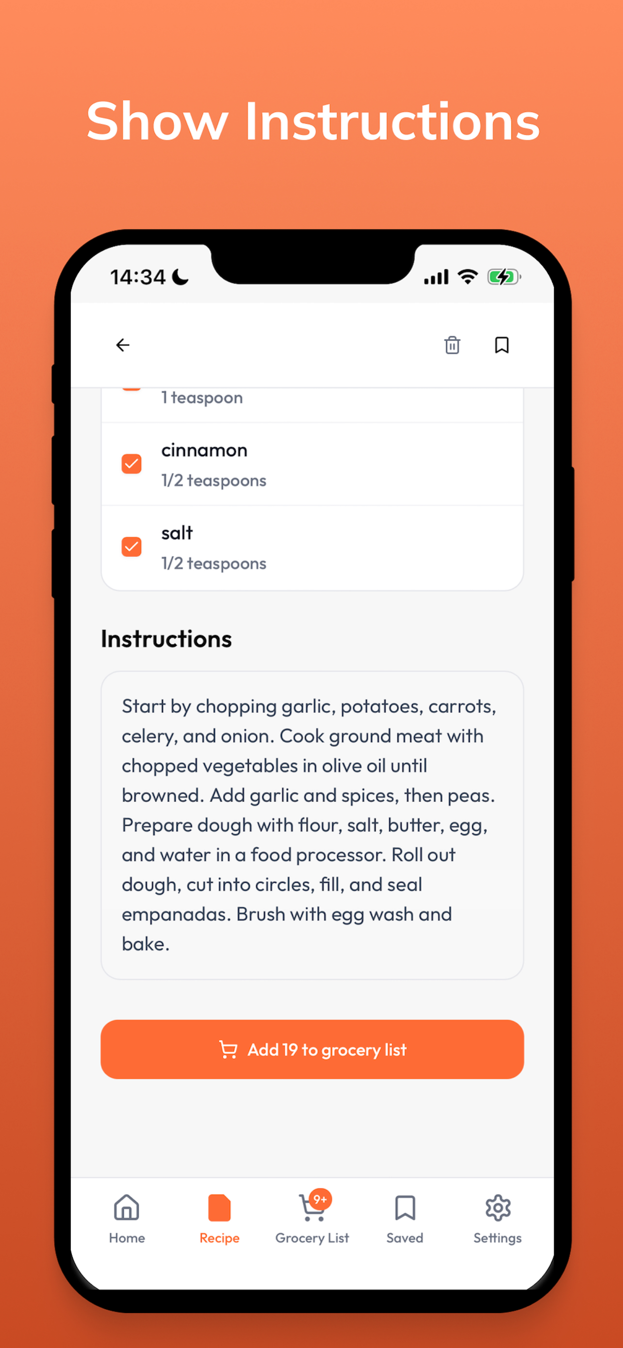 CookPrep AI: Grocery List