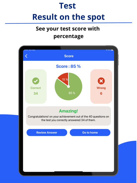 Oregon DMV Permit Test Prep iPad screenshot 4 - Education app