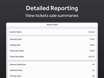 TicketSpice Box Office POS iPad screenshot