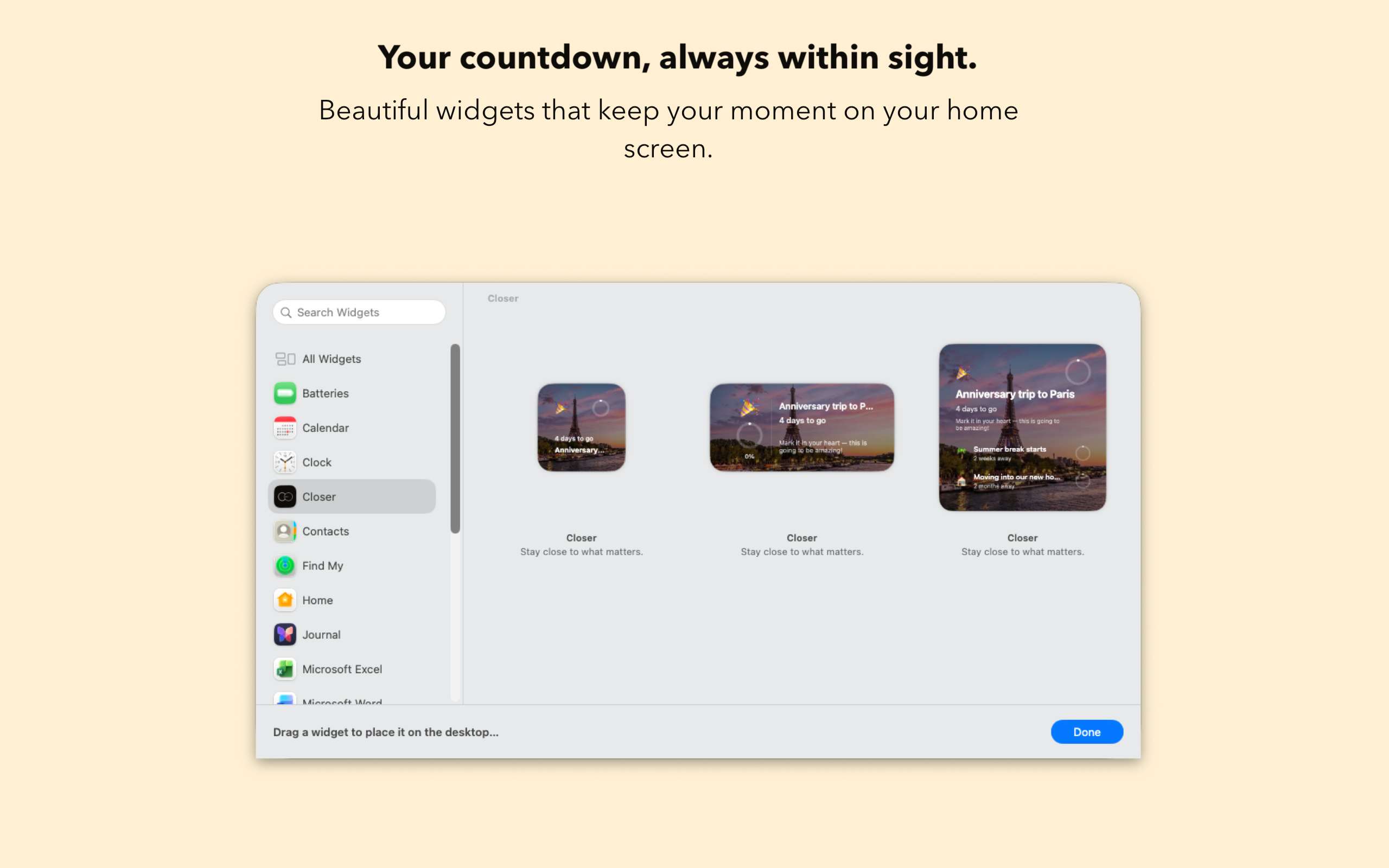 Closer: Countdown Widget screenshot 16