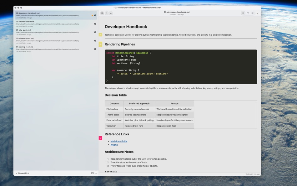 #7. MarkdownWatcher (macOS) От: LARS POHLMANN