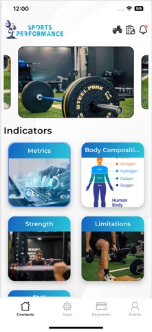 Sports Performance App screenshot