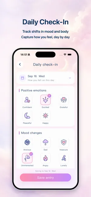 LunaMood: Period & Mood screenshot 2
