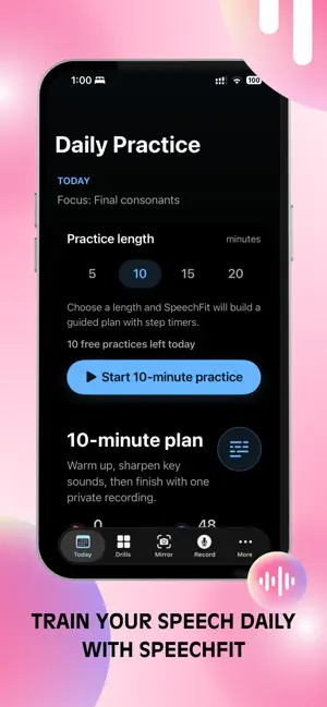 SpeechFit screenshot 1