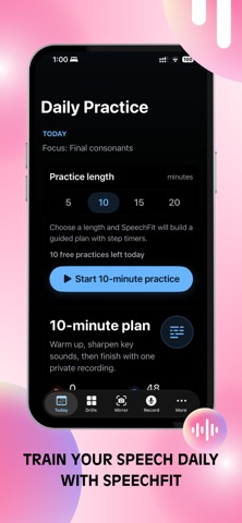SpeechFit Screenshot 1 of 10