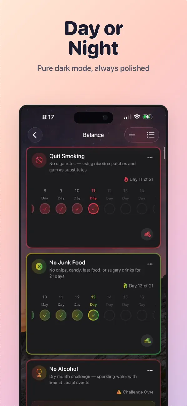 Screenshot #2 pour Balance : Habit & Streak track