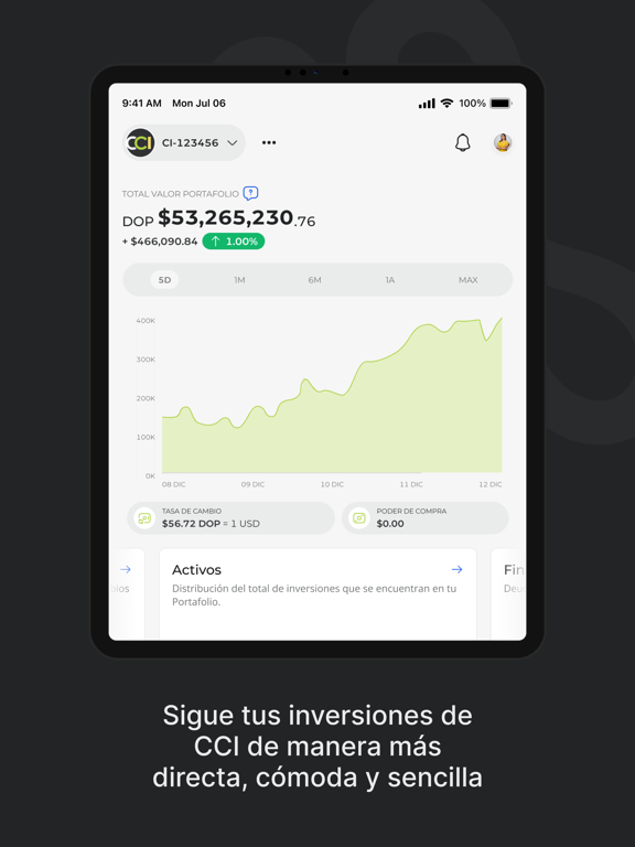 CCI Mobile iPad screenshot 4 - Finance app