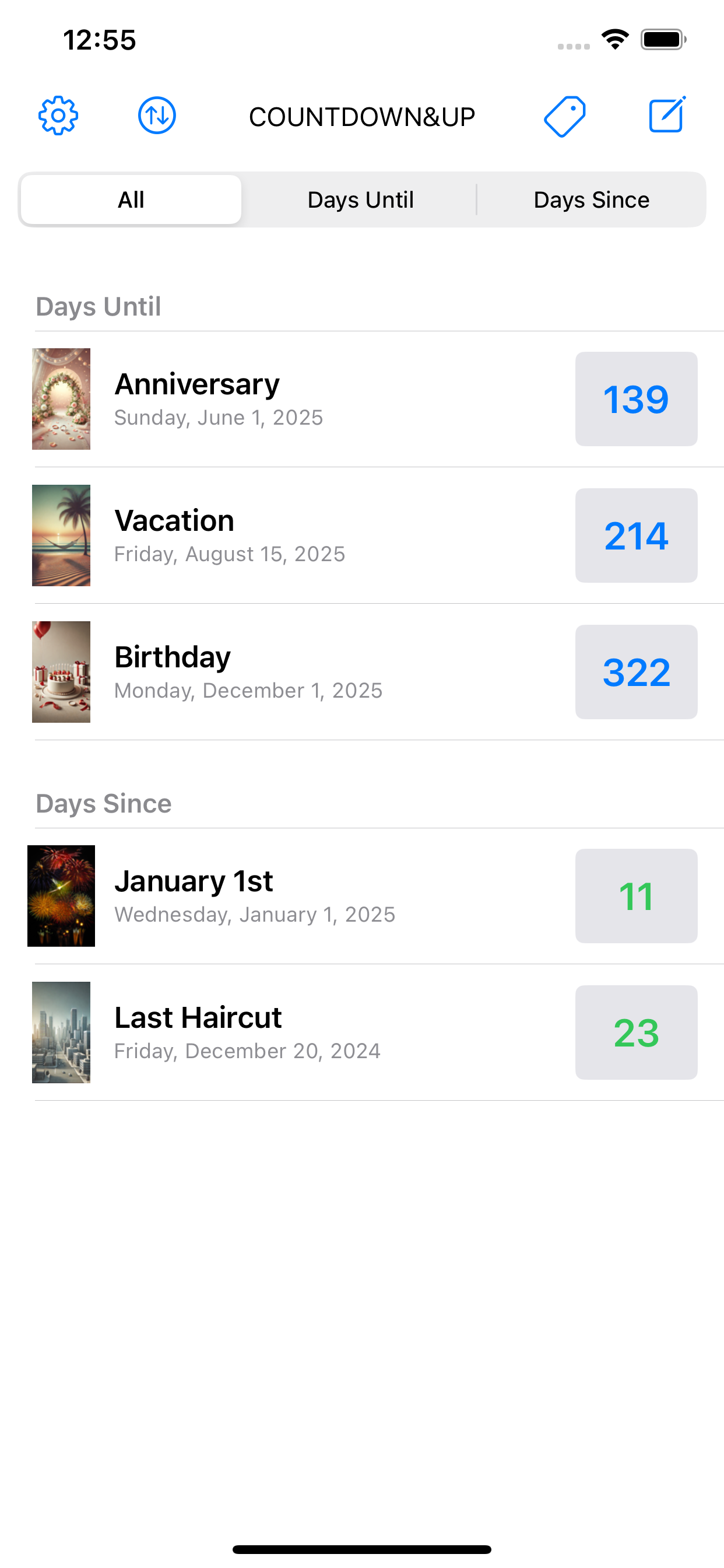 Countdown & Count Up Timer