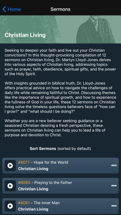 MLJ Sermons: Christian Audio Screenshot
