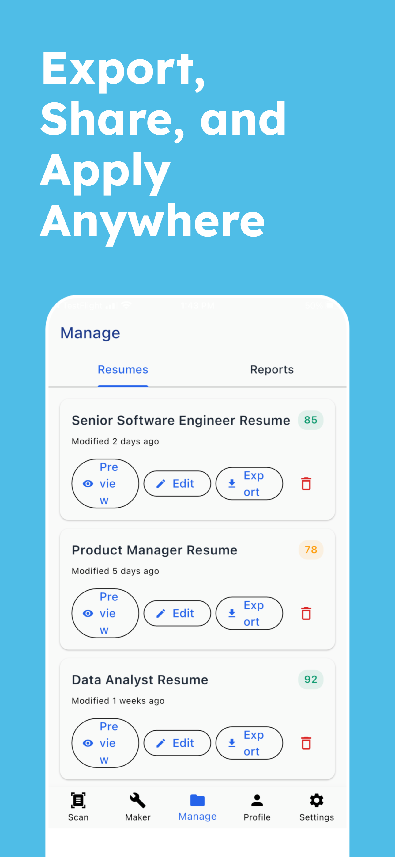 Resume Scanner - CV Maker AI