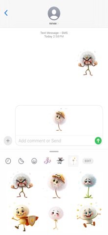 Whirling Dandelion Stickers iPhone screenshot