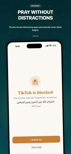 Prayer Lock Focus - Khushu screenshot 1