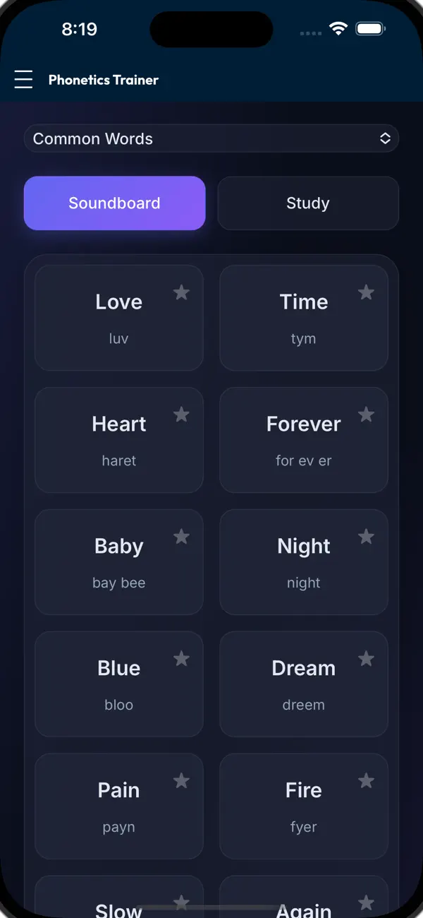 #5. Phonetics Trainer Study Sounds (iOS) Ved: LiveDataLink LLC