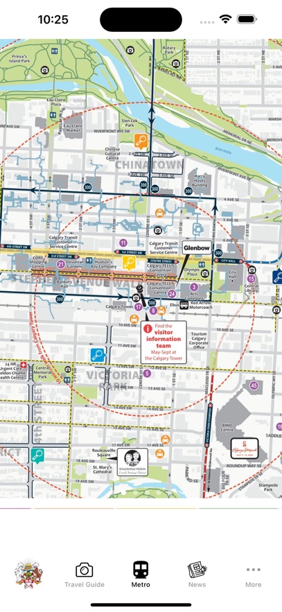 Calgary Guide and Subway map