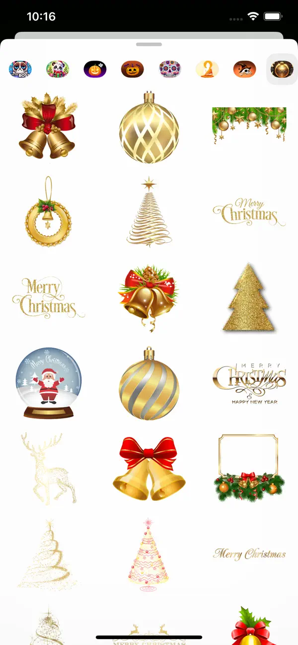Screenshot #3 pour Golden Christmas Stickers