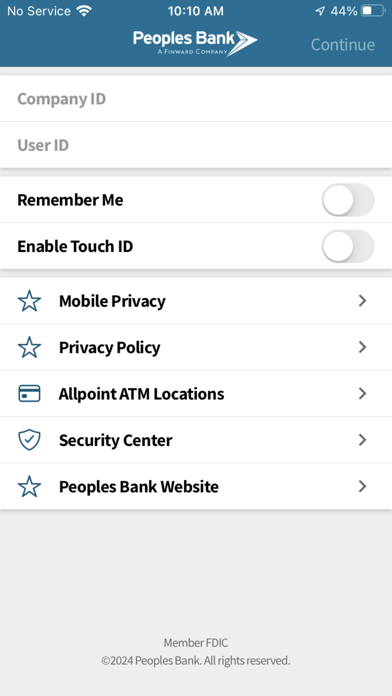 Peoples Bank Business Mobile Screenshot