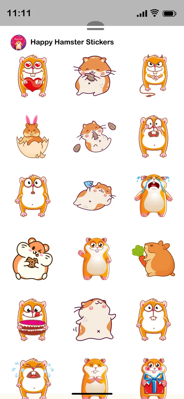 Screenshot #3 pour Happy Hamster Stickers