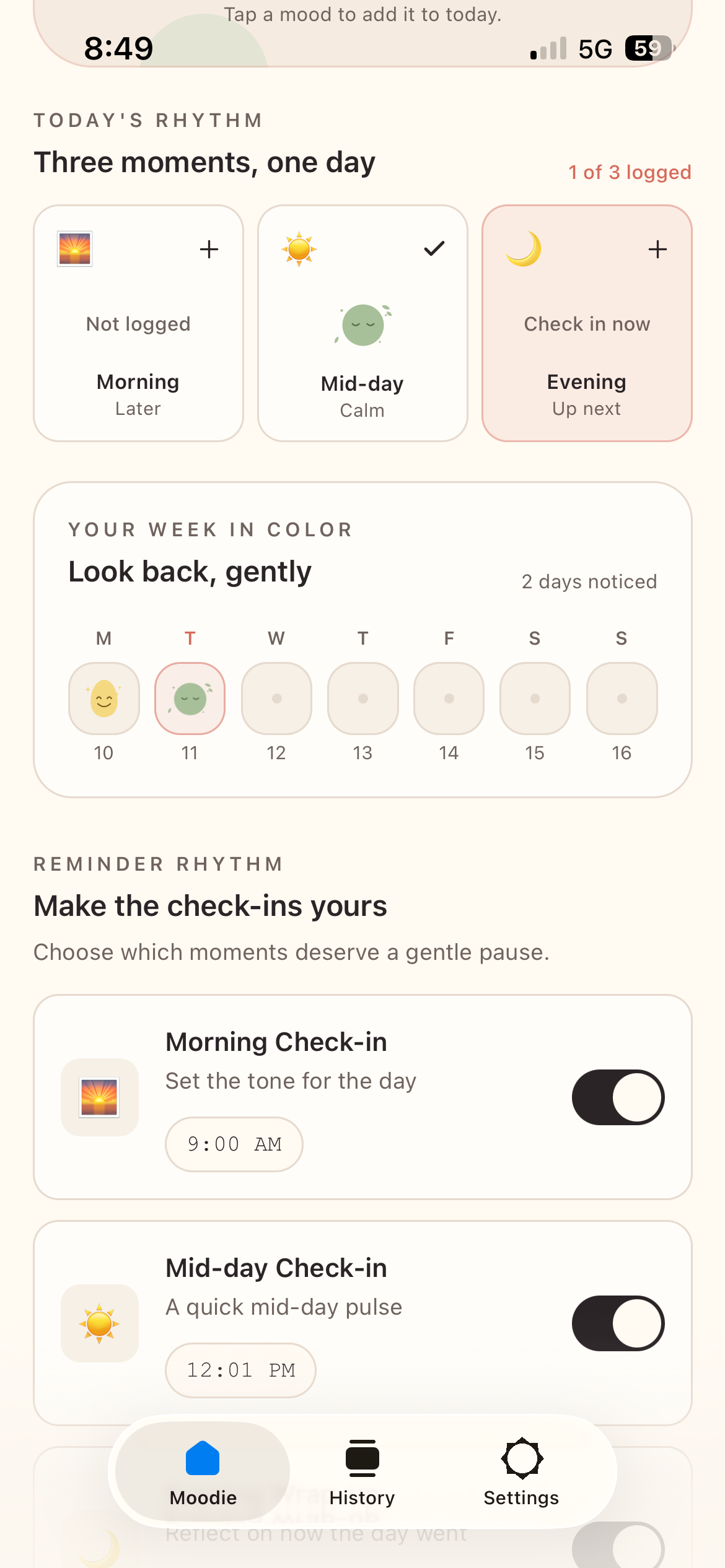 Moodie: Track Your Vibe screenshot 3