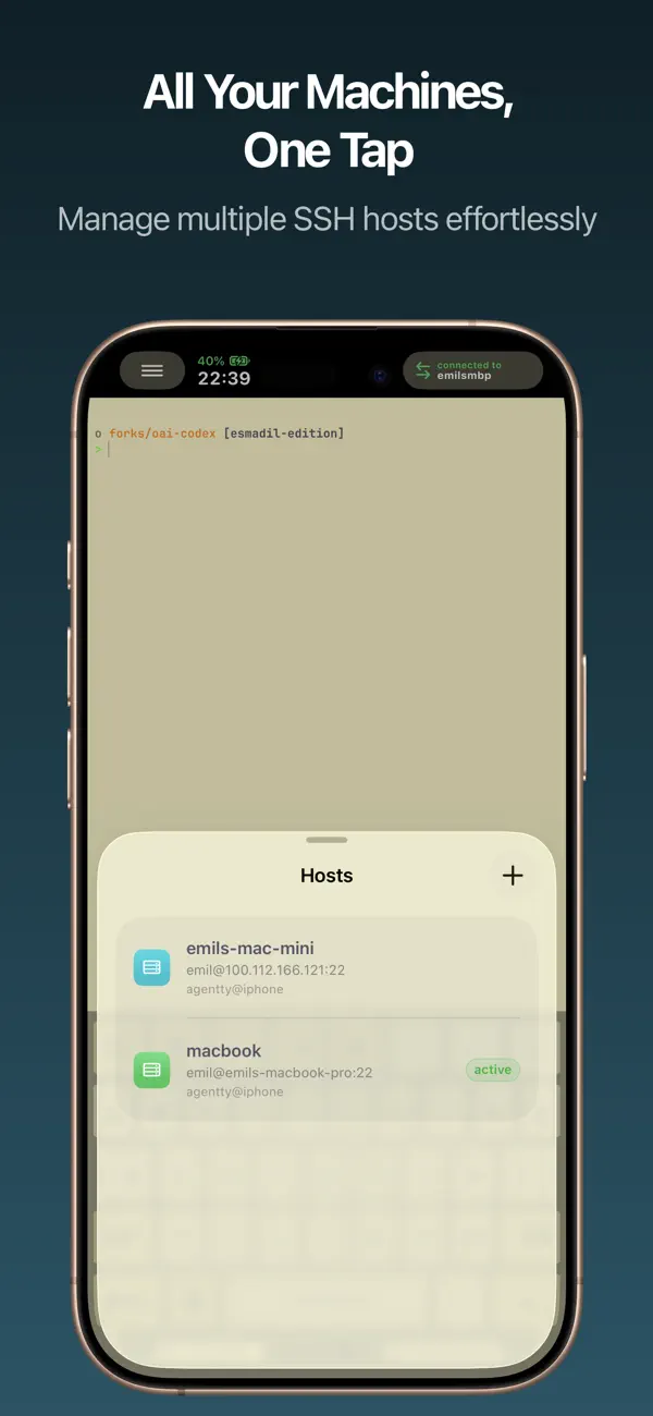 Screenshot #3 pour AgenTTY: SSH Client