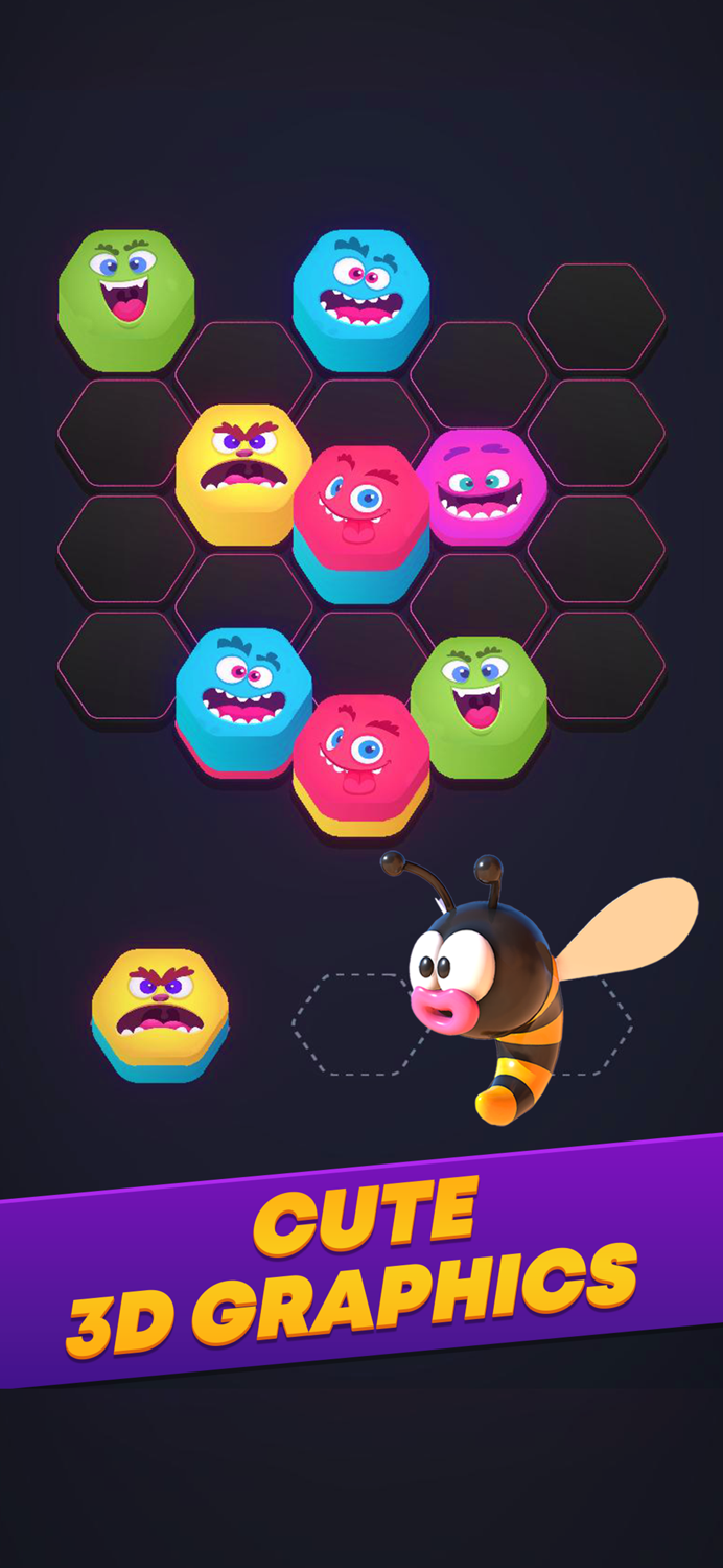 Hexacomb - Stack and Merge 3D