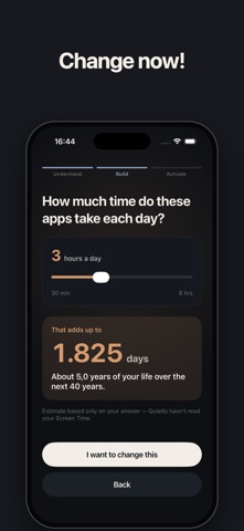 Quietly: Screen Time iPhone screenshot