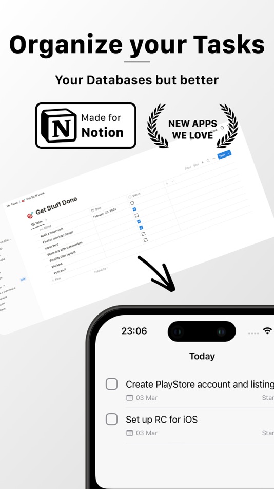 #1. Tasks for Notion - To-Do List (iOS) By: HAPPYPIXEL