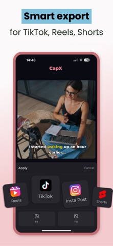 Subtitles AI for videos: CapX iPhone screenshot