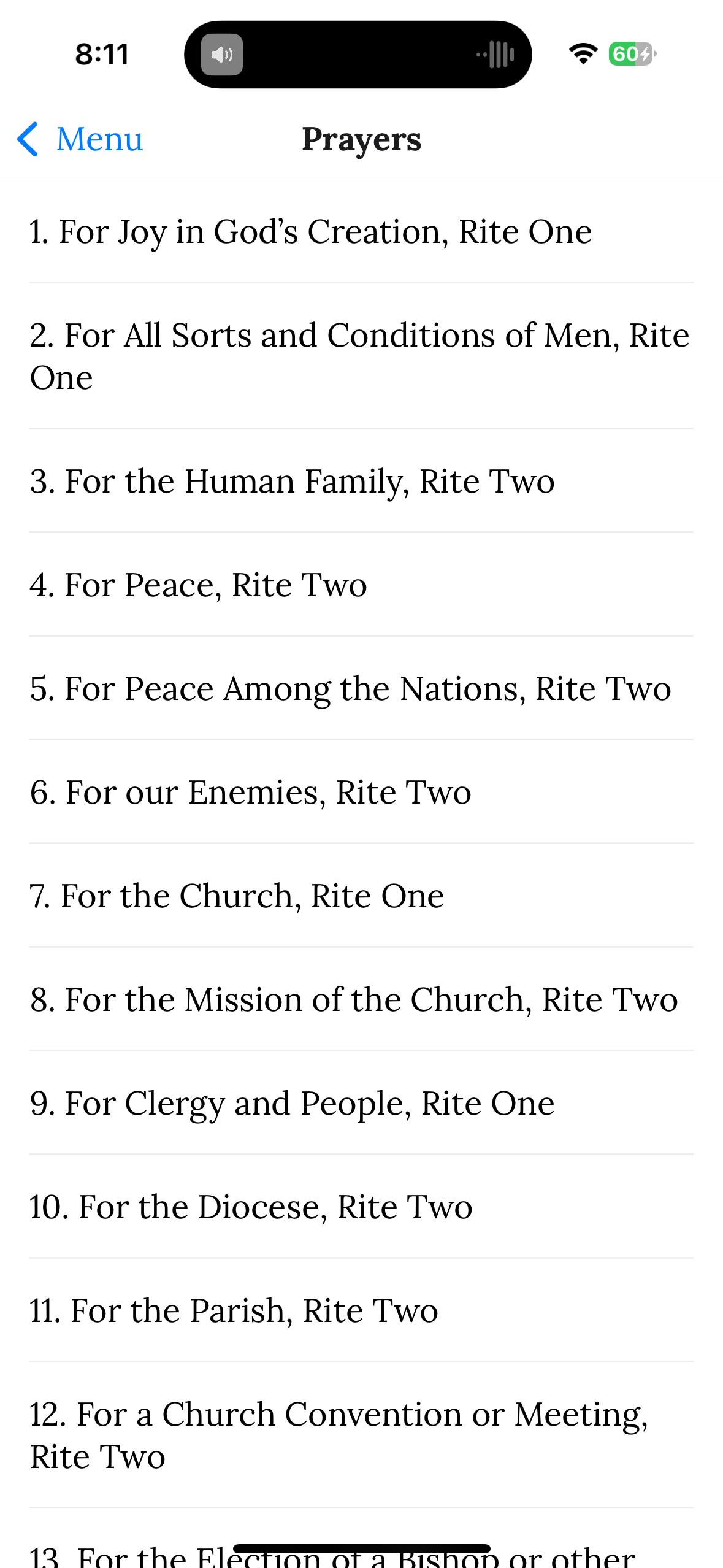 electronic Common Prayer