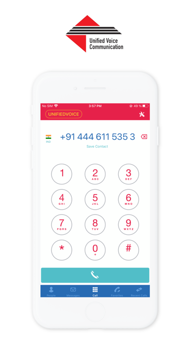 Unified Voice Softphone Screenshot