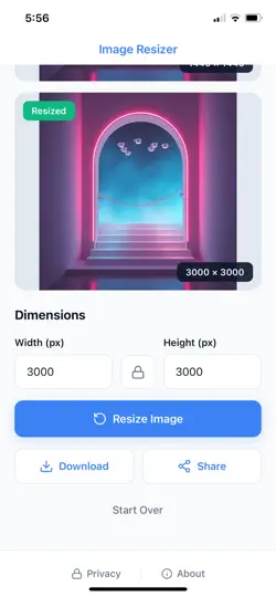 Image Resizer & Share iPhone Ekran Görüntüsü 4