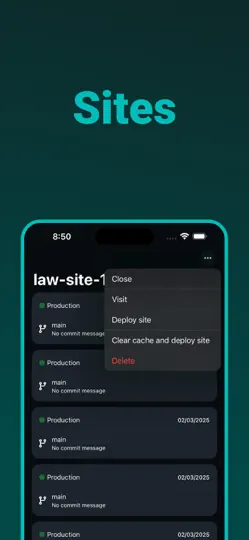 Screenshot von Dashify For Netlify.com auf dem iPhone 2