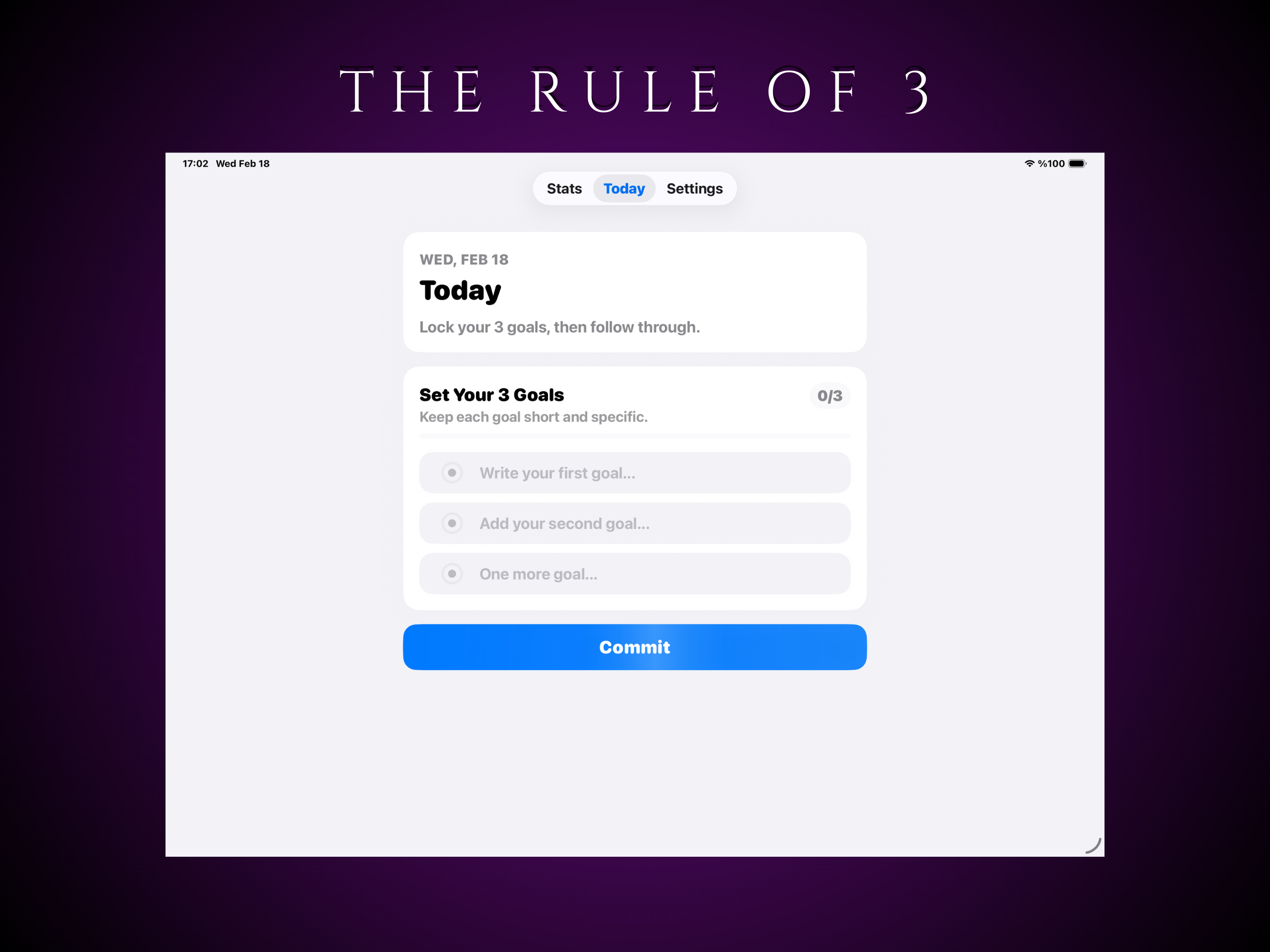 Aim3: Rule of Three Focus