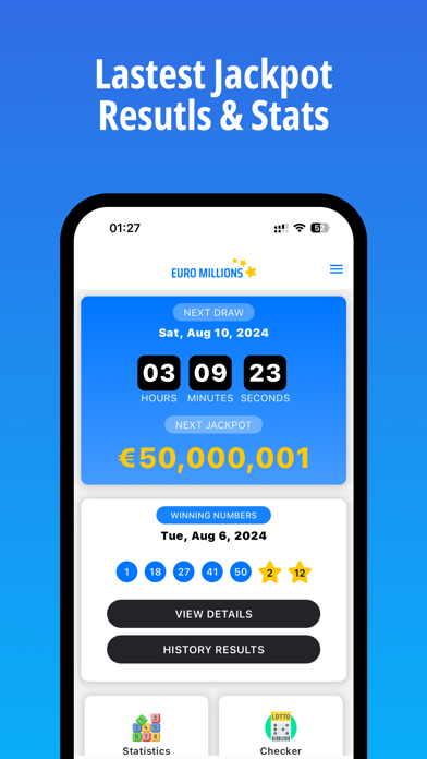EuroMillions Lottery Screenshot