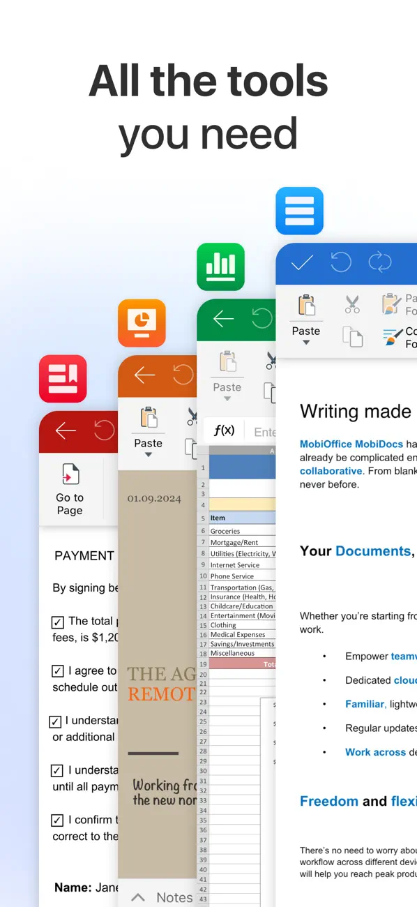 #2. MobiOffice・Word Docs・Excel・PDF (iOS) Podle: MobiSystems, Inc.